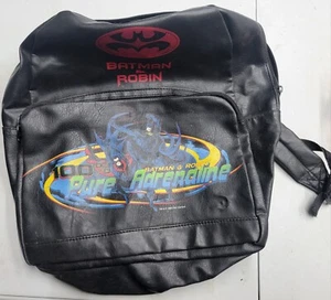 1997 mochila negra vintage de Batman & Robin DC Comics de colección - Imagen 1 de 3