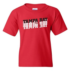 Tampa Bay Retro Repeat - Local Hometown Sports Team Youth T Shirt - Red - Picture 1 of 7
