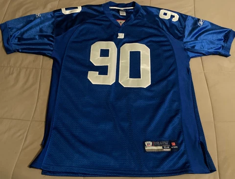 New York Giants 90 JASON PIERRE PAUL Sz54 Reebok ONFIELD Jersey! NWOT/STITCHED! Cover