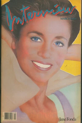 Interview Magazine March 1984 Jane Fonda Cover Vintage Andy Warhol 1980s - Image 1 of 4