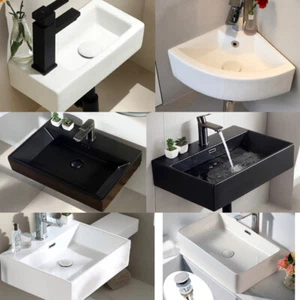 Hängewaschbecken Oder Aufsatzwaschbecken keramik Waschtisch mit Nano-Bechichtung - Bild 1 von 37
