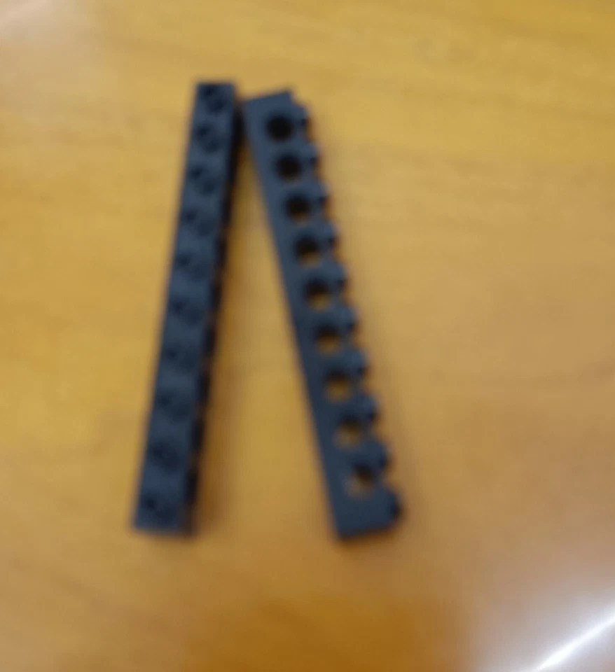 LEGO Technic - 2 x 2730 mattoncino brick 1 x 10 con 9 fori nero - Immagine 1 di 1
