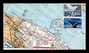 DR JIM STAMPS US COVER PEACE BRIDGE JOINT ISSUE CANADA FDC COMBO HAND MADE - Picture 1 of 2