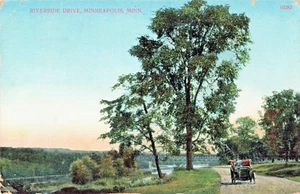 Postcard MN Minneapolis Minnesota-Riverside Drive-Antique Vintage c1911 (D14) - Picture 1 of 4