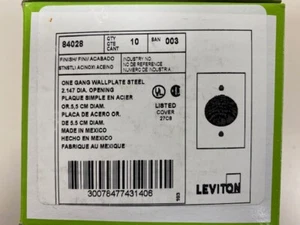 BOX MIT STCK 10 - Leviton 84028 Ein Gang Edelstahl Wandplatte 003-84028  - Bild 1 von 6