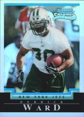 Derrick Ward-Jets-2004 Bowman Chrome Football Refractor #215 (478/500) - Image 1 of 2