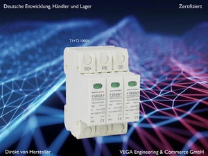 Überspannungsschutz PV Photovoltaik SPD / 1000VDC / 3-Polig Kombi Klasse 1+2 - Bild 1 von 3