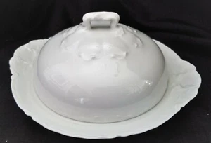 Vintage Haviland China - Ranson - Round Covered Butter Dish ~ White ~Beautiful!! - Bild 1 von 8