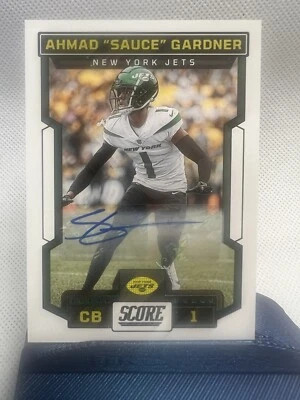 Ahmad "Sauce" Gardner Auto - 2023 Score Signatures Jets #292  - Image 1 of 2
