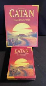 CATAN BOARD GAME AND EXTENSION PACK-PREOWNED - Picture 1 of 6