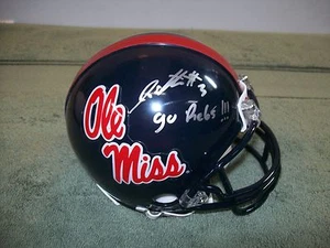 JEFF SCOTT OLE MISS REBELS SIGNED MINI HELMET W/COA - Picture 1 of 2