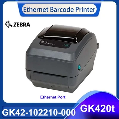 Zebra GK420t Thermal Barcode Label Printer with Ethernet Port GK42-102210-000 - Bild 1 von 4