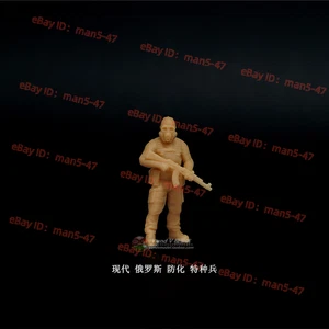 Stampa 3D 1/72 Forze Speciali Difesa Chimica Russe 1 Persona Non Verniciata - Foto 1 di 2