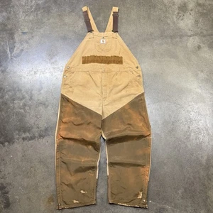 Vintage Carhartt USA Duck Canvas Double Knee Overalls 48x30 Faded Distressed - Bild 1 von 11