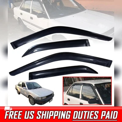 Deflector de viento parasol de lluvia apto para Toyota Corolla Ae90 Ae92 Ee90 sedán 1987-1992 Foto 1 de 4