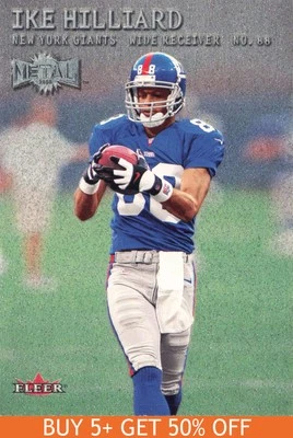 2000 Metal #42 Ike Hilliard New York Giants Football - Image 1 of 2