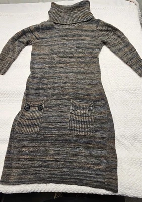 Alyx свитер платье женщин M мрамор черепаха шеи зимние карманы - Изображение 1 из 4
