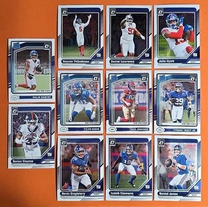 🔵⚪️🔴 2024 DONRUSS OPTIC NEW YORK GIANTS COMPLETE BASE TEAM SET (11 CARD LOT) - Picture 1 of 12