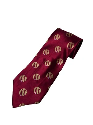 "Corbata de seda italiana roja extra larga para hombre Paco Rabanne XL 64"" hecha a mano" Foto 1 de 4