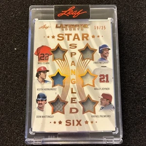 2024 Leaf Ultimate Star Spangled Six MATTINGLY CLARK + 6 Piece Relic 19/25 - Picture 1 of 2