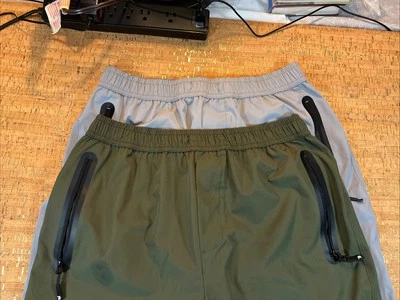 (2) Outdoor Sports Hiking Pants Womens Medium Gray And Green  Elastic Waist - Image 1 of 4