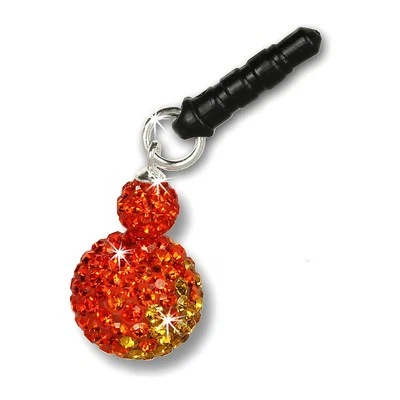 SilberDream Kugel Handy Anhänger orange Zirkonia 925er Silber GST002O - Bild 1 von 2