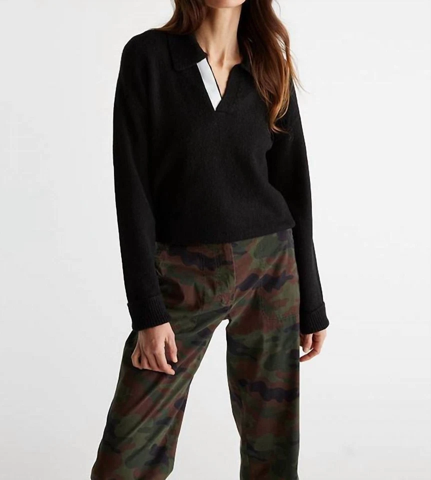 Suéter Michael Stars Jonas Johnny Cuello Negro Foto 1 de 1