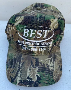 Camo Baseball Cap by Otto Best Pest Control Service Logo VG - Foto 1 di 3