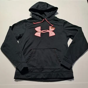 Suéter Under Armour Coldgear para mujer mediano semi ajustado negro con capucha - Imagen 1 de 7