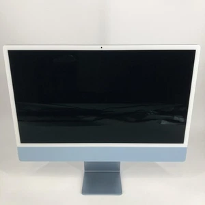 iMac 24 Blue 2023 M3 8-Core CPU 10-Core GPU 16GB 512GB SSD Excellent w/Bundle! - Picture 1 of 7