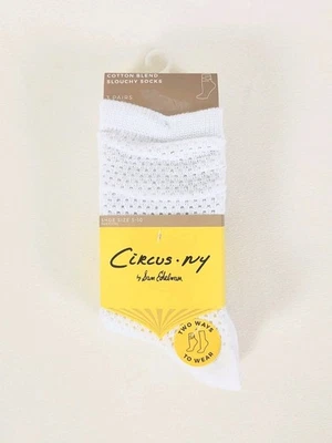 Calcetines bota para mujer Sam Edelman Circus NY talla 5-10 holgados fruncidos blancos 3 pares Foto 1 de 4