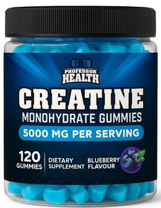 Creatine Gummies - 120 Blueberry Gummies - 1 Months Supply - 5000mg Per Serving - Picture 1 of 4