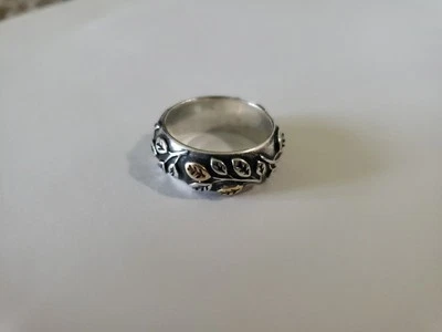 Pandora 925 Silver & 14K Gold Tree of Life Ring Size 7 - Image 1 of 4