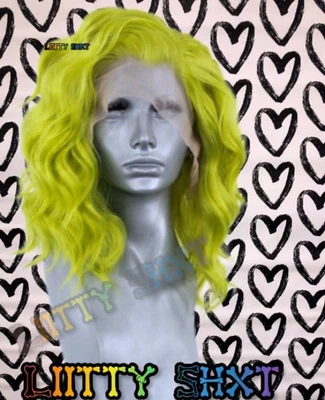 Peluca frontal de encaje 13x4 10 pulgadas 100 % cabello humano color personalizado (GOMITAS LIMON") Foto 1 de 4