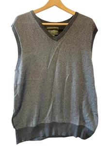 Eddie Bauer Men’s Size XL Gray Pattern Golf Knit Pullover Outdoor Sweater Vest - Picture 1 of 4