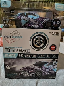 Power Craze Drift Master 1:24 Scale Drift Remote Control Car, Blue - Picture 1 of 5