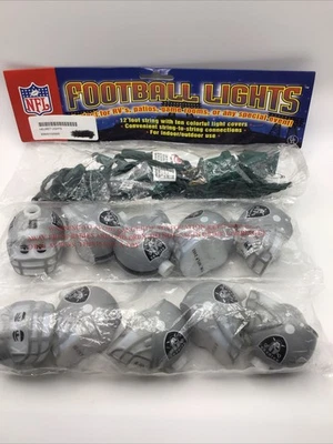 De colección Los Vegas Raiders Luces NFL Fútbol 10 Casco Luces Cubiertas 12 ft Nuevo de Lote Antiguo Foto 1 de 4