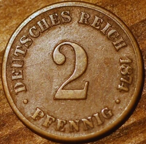 Germany Empire 2 Pfenning 1874 B KM#2 (4148) - Picture 1 of 2