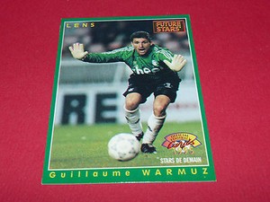 GUILLAUME WARMUZ RCL LENS BOLLAERT BLOOD ET GOLD PANINI FOOTBALL CARD 1994-1995