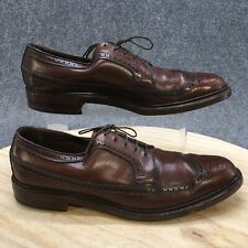 Almond Edmonds Dress Shoes Mens 12 A Brogue Brown Leather Wing Tip Lace Up