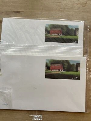 1995 United States Red Barn 20 cent Postcard Unused Set of 9 - Image 1 of 2