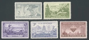 Vintage US Postage Stamps 1951 Set of 5 - SC# 998-999, 1001-1003 Mint NH OG - Bild 1 von 2
