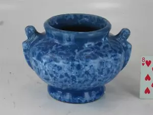 ARTS & CRAFTS BLUE & White Vase STONEWARE ARCHITECTURAL Brush-McCoy Pottery Co. - Picture 1 of 1
