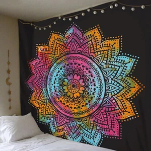 Wall Hanging Mandala Tapestry Wall Decoration Bohemia Throw Blanket Wall Art - Picture 1 of 22