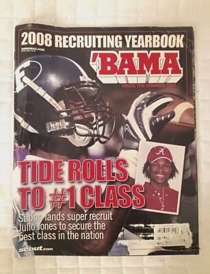 Revista NCAA Alabama Crimson Tide Bama abril 2008 clase de reclutamiento Julio Jones Foto 1 de 4