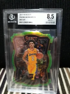 2017-18 Select, Prizms Neon Green, Die Cut, #161 Lonzo Ball - Bild 1 von 5