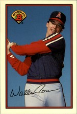 1989 Bowman Tiffany California Angels Baseball Card #47 Wally Joyner