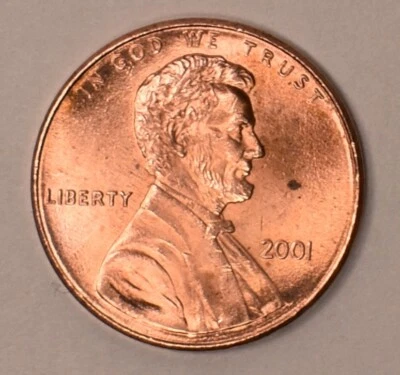 2001 Penny Multi Strike Error Double Die, Die Cracks, Initials Obscured - Image 1 of 4