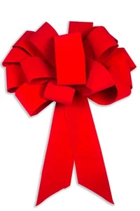 24" Red Velvet Car Bow - Picture 1 of 1