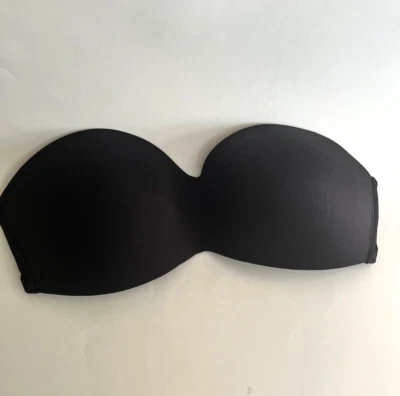 Sujetador H&M acolchado no inalámbrico sin tirantes talla 12 negro minimalista  Foto 1 de 4